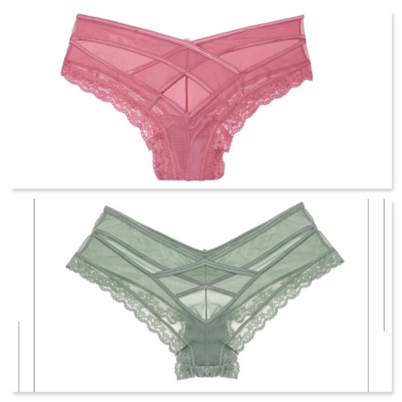 Rouge! Lace Trim Panties in Sage Green - Picture 11 of 13